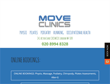 Tablet Screenshot of moveclinics.com